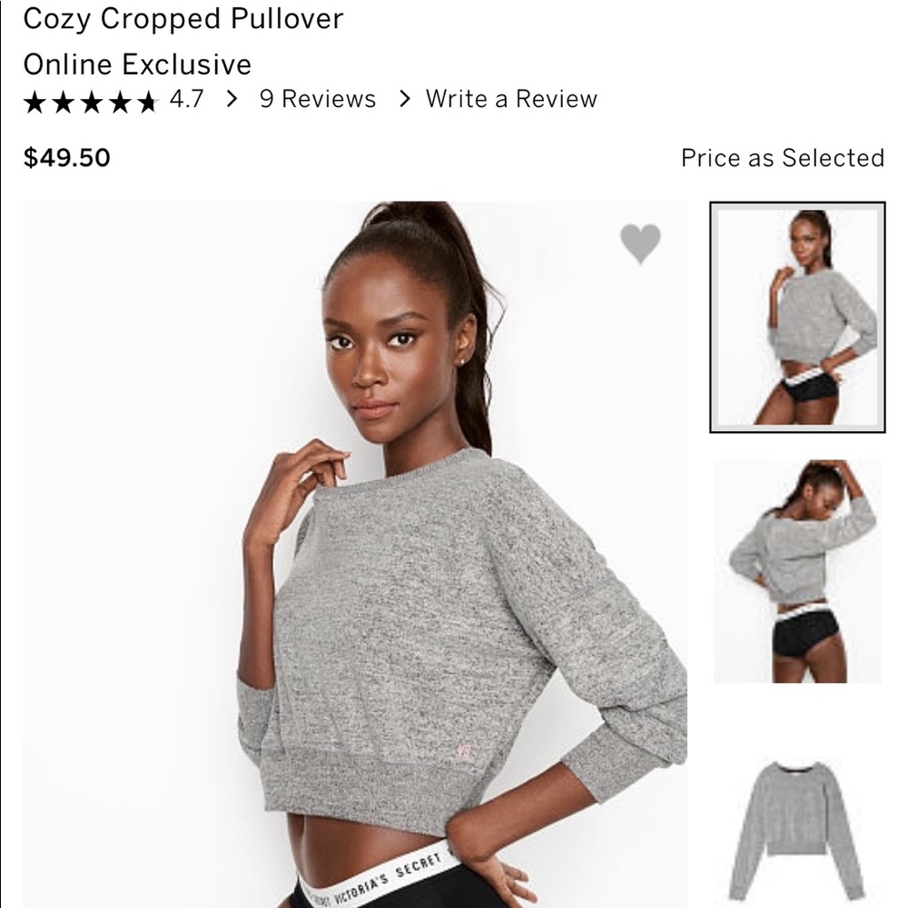 New Victoria’s Secret Cozy Crop Pullover